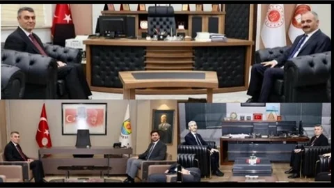 VALİ TOROS, BAŞSAVCI ORHAN, BAŞKAN BOLTAÇ VE REKTÖR ÖZEN'E İADE-İ ZİYARETTE BULUNDU