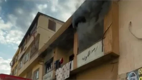 TARSUS'TA GÖÇMENLERİN KALDIĞI EVDE YANGIN