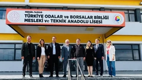 Başkan Koçak ile Başkan Teke'den Tarsus TOBB Mesleki ve Teknik Anadolu Lisesi Ziyaret
