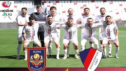 SİLİFKE BELEDİYESPOR, DÜZCE CAM DÜZCESPOR' GALİBİYETİNE KENETLENDİ