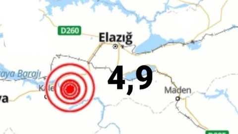 ELAZIĞ SİVRİCE’DE 4.9 ŞİDDETİNDE DEPREM PANİĞİ