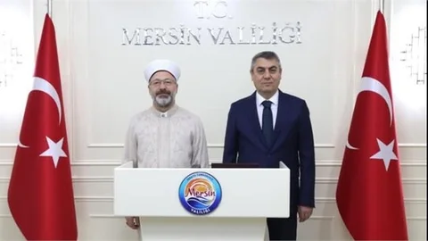 DİYANET İŞLERİ BAŞKANI ERBAŞ, MERSİN VALİLİĞİNİ ZİYARET ETTİ