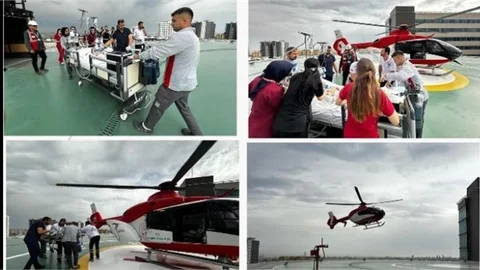 Minik Y. D. Mersin'den Ankara'ya Helikopter Ambulansla Nakledildi