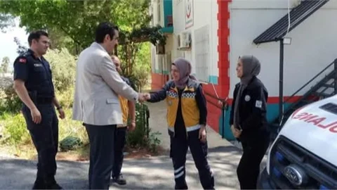 Bozyazı Kaymakamı Tuncay Topsakaloğlu’ndan 112 Acil Sağlık Hizmetleri İstasyonu’na Ziyaret