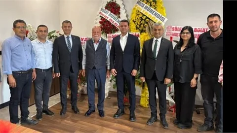 BAŞKANVEKİLİ UYAN'DAN, MESKİ ÖZEL KALEM MÜDÜRÜ İSMAİL BELLİ'YE "HAYIRLI OLSUN" ZİYARETİ