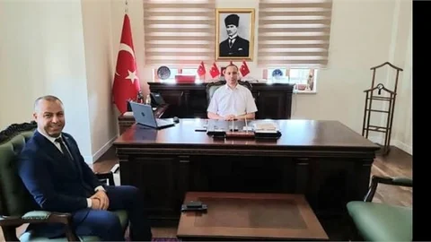 MÜDÜR KÜLÇÜR'DEN KAYMAKAM AKYÜZ'E ZİYARET