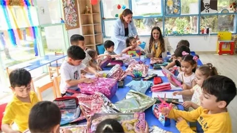 VALİ TORIS'UN EŞİ DUDU İREM TOROS, ESRA ŞEMSİ ANAOKULUNU ZİYARET ETTİ