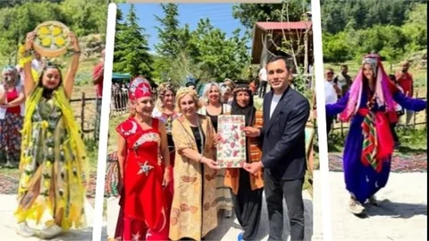 ÇAMLIYAYLA'DA ÜRETİCİ KADINLARIN DEFİLESİ GÖZ KAMAŞTIRDI