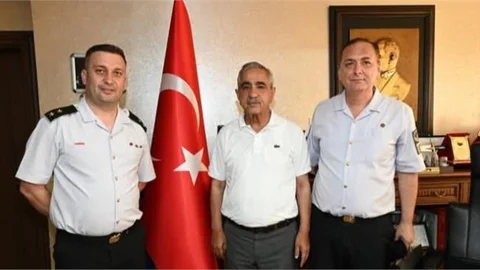 Başkan Sarı 'ya Jandarma Trafik Müdüründen ziyaret