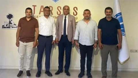 MHP Tarsus İlçe Teşkilatı'ndan İlçe Milli Eğitim Müdürü Mustafa Anteplioğlu’na Ziyaret