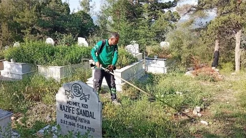 BÜYÜKŞEHİR BELEDİYESİ’NDEN BAYRAM ÖNCESİNDE MEZARLIKLARDA GENEL TEMİZLİK ÇALIŞMASI