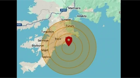 MARMARİS'TE 5,8 BÜYÜKLÜĞÜNDE DEPREM