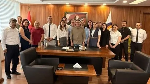 TARSUS TSO BAŞKANI KOÇAK, ODANIN PERSONELİYLE BAYRAMLAŞTI