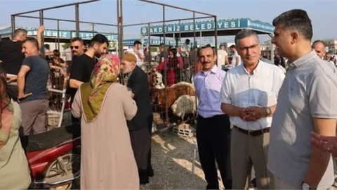 KAYMAKAM V. ŞENER'DEN KURBAN SATIŞ YERLERİNİ ZİYARET ETTİ