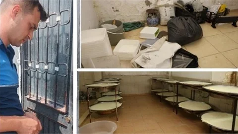 KAÇAK VE SAĞLIKSIZ SÜT ÜRÜNLERİ İMALATHANESİNİ MÜHÜRLEDİ