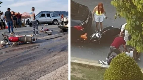 MERSİN'DE 2 AYRI MOTORSİKLET KAZASI: 2 YARALI