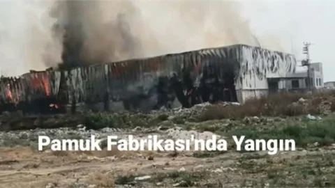 MERSİN'DE PAMUK FABRİKASINDA YANGIN
