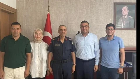 BAŞKAN YILDIRIM'DAN İLÇE JANDARMA KOMUTANI GÜLER'E ZİYARET