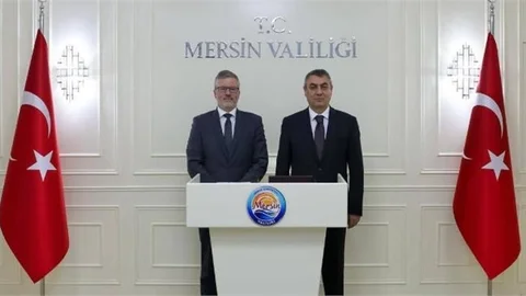 MERSİN VALİSİ, NORVEÇ KRALLIĞI TÜRKİYE BÜYÜKELÇİSİ ANDREAS GAARDER'İ KONUK ETTİ