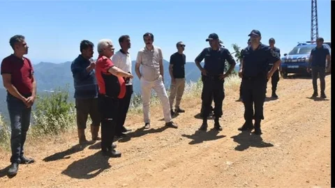 KAYMAKAM TOPSAKALOĞLU, YANGIN BÖLGESİNDE İNCELEMELERDE BULUNDU