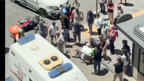 MERSİN'DE MOTORSİKLET KAZASI : 1 YARALI