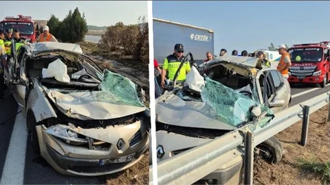 Kazada Sıkışan Yaralıları Mersin İtfaiyesi Kurtardı