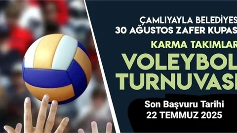 ÇAMLIYAYLA'DA "30 AĞUSTOS ZAFER KUPASI KARMA TAKIMLAR VOLEYBOL TURNUVASI”