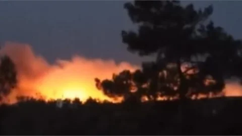 SİLİFKE'DE ORMAN YANGININA HAVADAN VE KARADAN MÜDAHALE EDİLİYOR