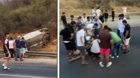 TARSUS- ADANA OTOYOLUNDA OTOMOBİL TAKLA ATTI: 1 YARALI