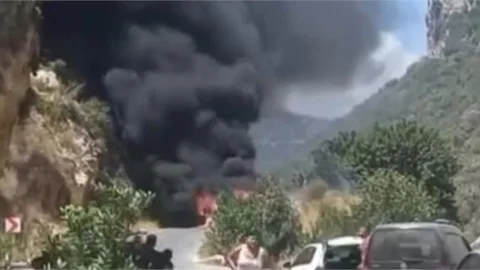 Yenişehir'in Çukurkeşlik Yolunda Araç Yangını