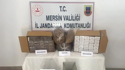 Jandarmadan Mut'ta Kaçak Makaron Operasyonu