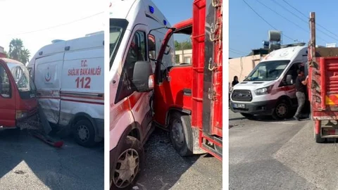 Mersin Akdeniz’de Ambulans İle Kamyonet Çarpıştı: Kaza Maddi Hasarla Atlatıldı