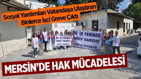 Mersin'de Onlarca SYDV Çalışanı Greve Çıktı