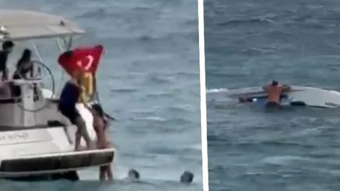 Mersin'de Alabora Olan Teknede Can Pazarı Yaşandı