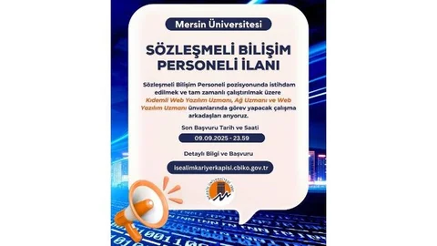 Mersin Üniversitesi Personel Alacak