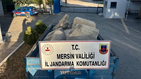 Mersin Mut'ta Jandarmadan Tarihi Eser Operasyonu