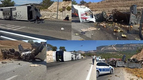 Mersin’de Kavun Yüklü TIR Yolcu Otobüsüne Çarptı: Ölümlü Kaza