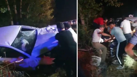 Silifke - Mut Yolunda Vatandaşlar Aracı Kaldırıp Yaralıyı Kurtardı