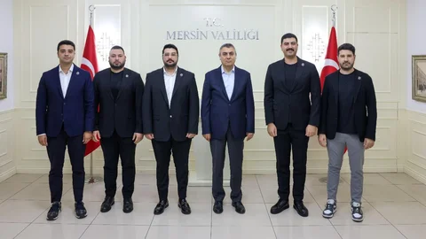 Mersin Valisi Toros, Mersin Spor Kulübü Başkanı Berkay Üstündağ ve Yönetim Kurulu Üyeleri İle Görüştü