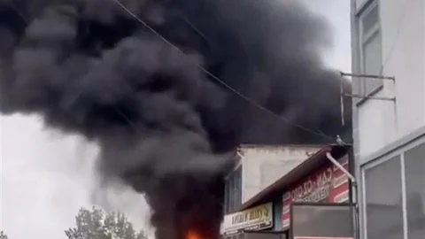 Tekirdağ'da sanayi sitesinde korkutan yangın