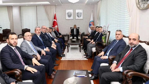 Mersin Valisi Toros, Müftü Yığman ve İlçe Müftüleri İle Görüştü