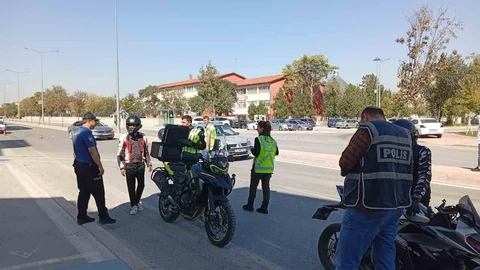 Konya'da motosiklet denetimi yapıldı