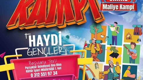 Pursaklar'da gençler için kamp etkinliği