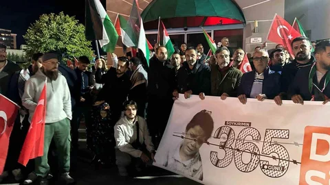 Uşak'ta Filistin'e destek yürüyüşü