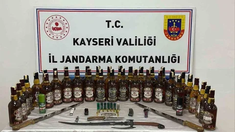 Kayseri'de sahte alkol operasyonu
