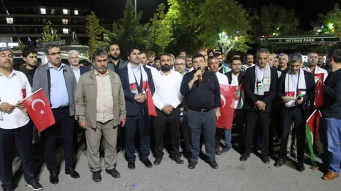 Şırnak'ta Sumud Filosuna destek gösterisi yapıldı