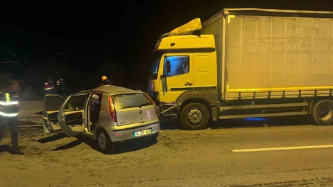 Bolu'da D-100 kara yolunda kaza meydana geldi