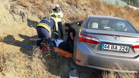 Bolu'da yaşlı çift kaza geçirdi