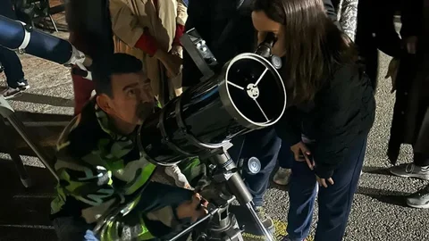 Ahmet Sezer Ortaokulu’nda gece gökyüzü gözlem etkinliği