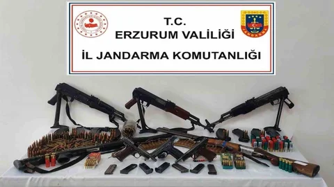Erzurum'da silah operasyonu